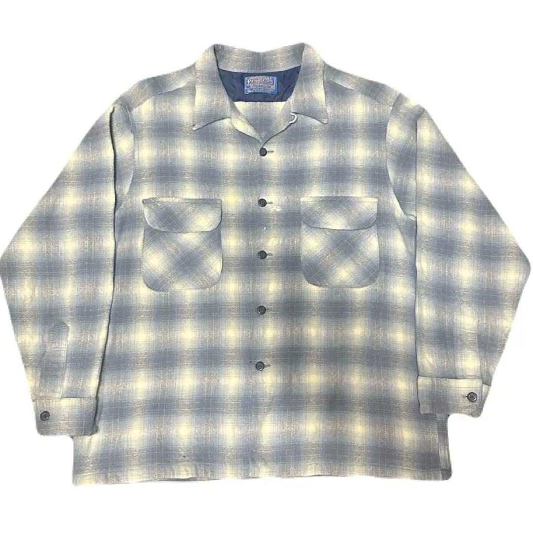 70s Pendleton オンブレチェックシャツ シャドーチェック