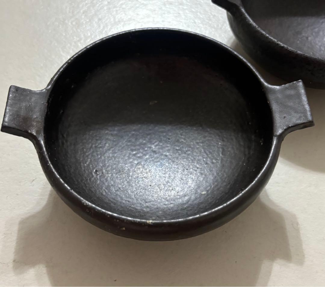 入手困難 即完売 人気作家 清岡幸道 グラボウル 2個セット 直火可能 黒 器