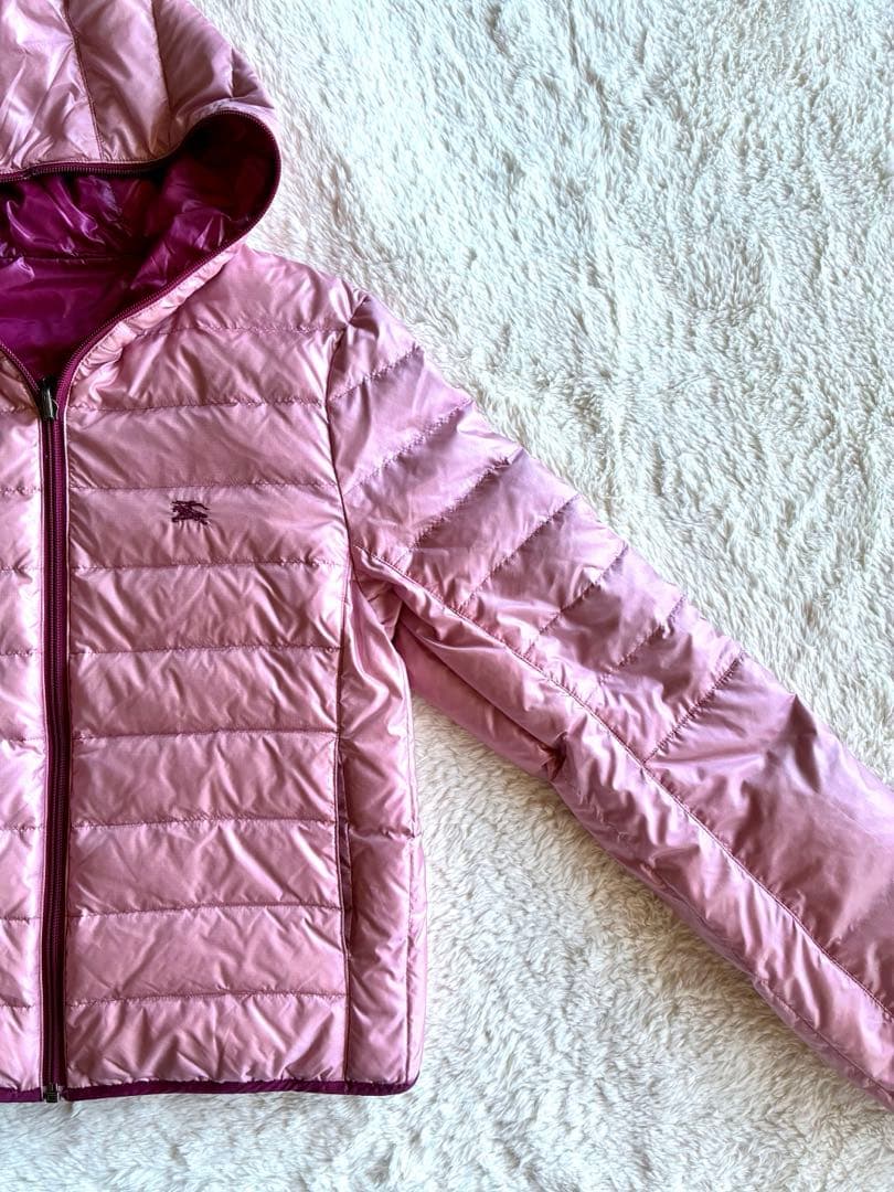 バーバリーブルーレーベル極美品　薄手春向きリバーシブルライトダウンアウター　38