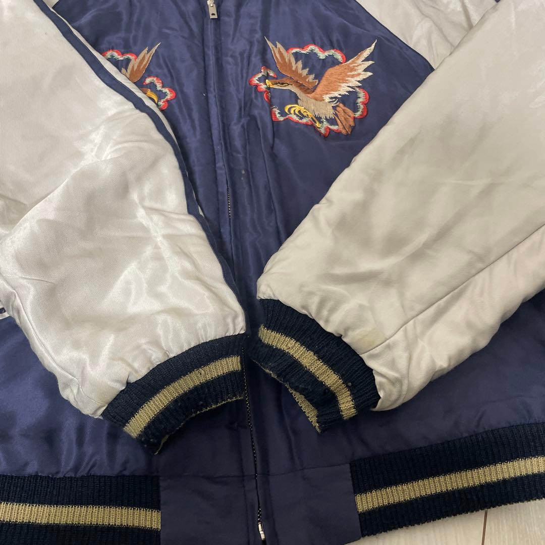 東洋　スカジャン　虎　龍　鷹　グリーン　ネイビー