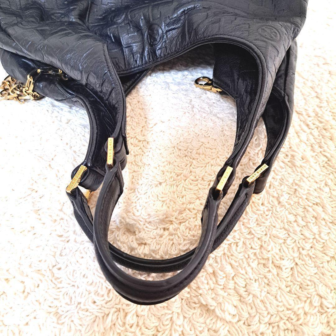 トリーバーチTory Burchトートバッグ　ハンドバッグ　レザー本革ブラック