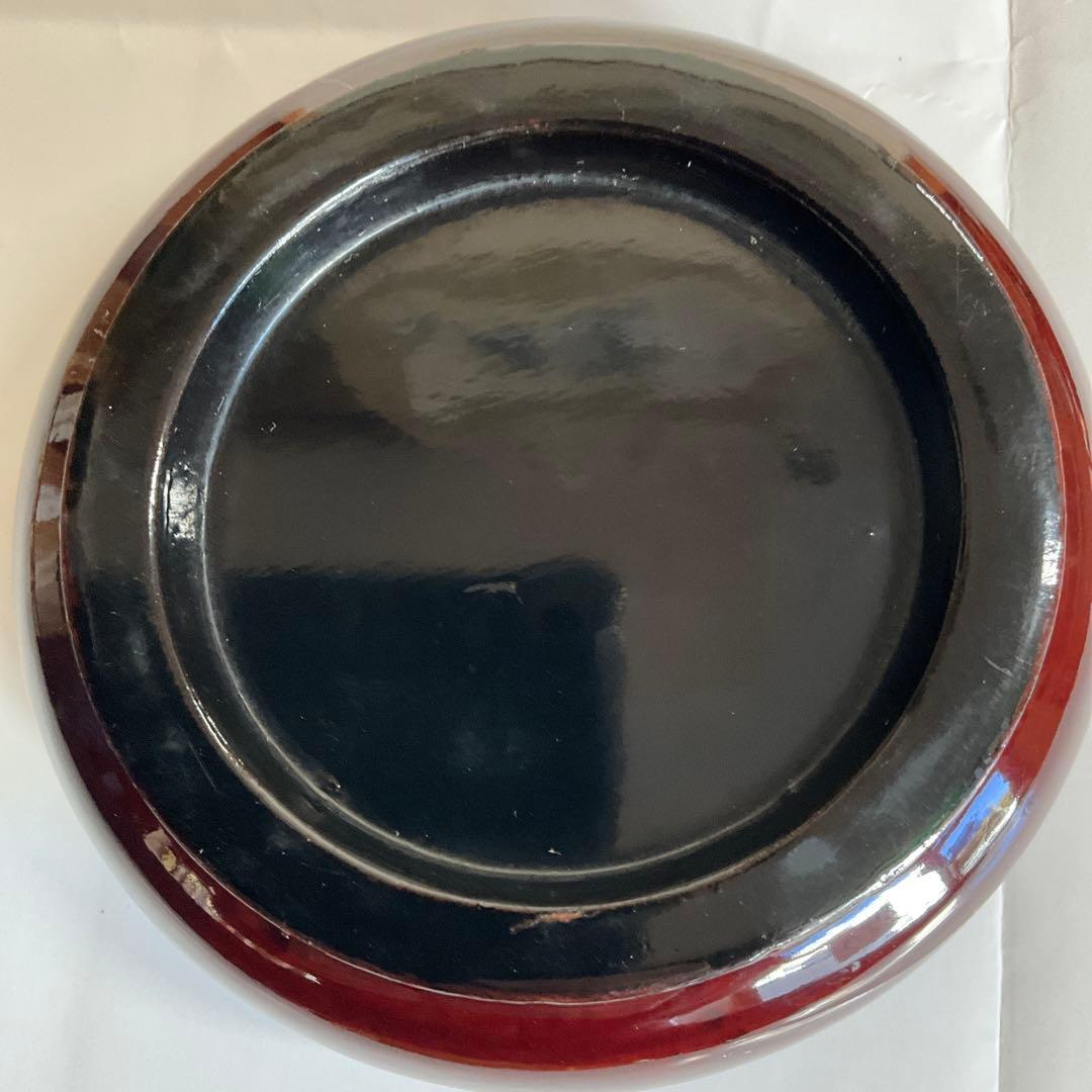 輪島塗　天然木蒔絵「竹に雀文」吸物椀(雑煮椀)10脚揃　明治後期から大正頃