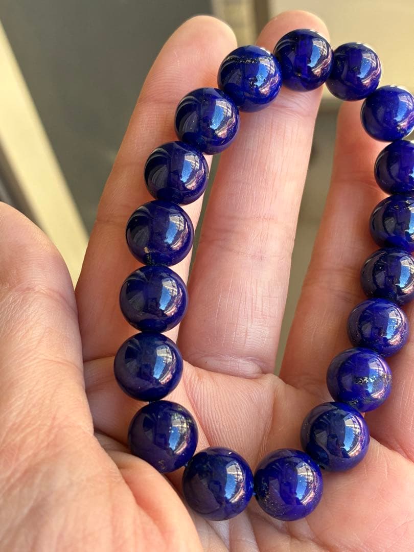 極上✨ロイヤルブルー　旧鉱山アフガニスタン産ラピスラズリのブレスレット