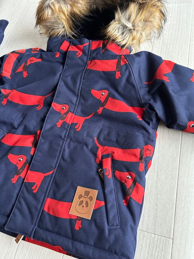 ミニロディーニ|ダックス犬柄ジャケット|size92-98