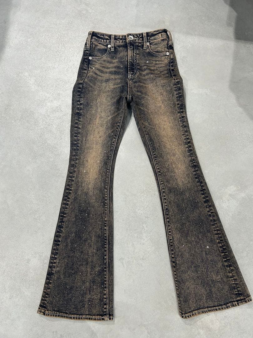 GYDA ハイウエスト bijou フレアデニム XS インディゴ