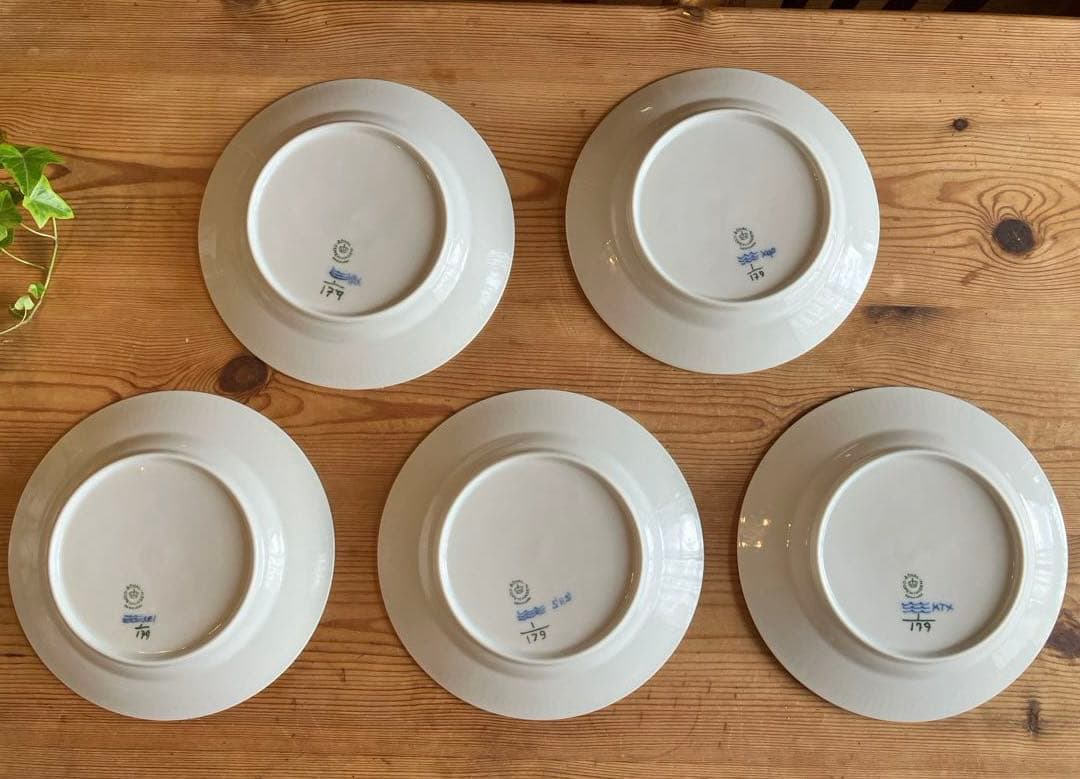 ロイヤルコペンハーゲン　ブルーフルーテッド　19デザートプレート×5