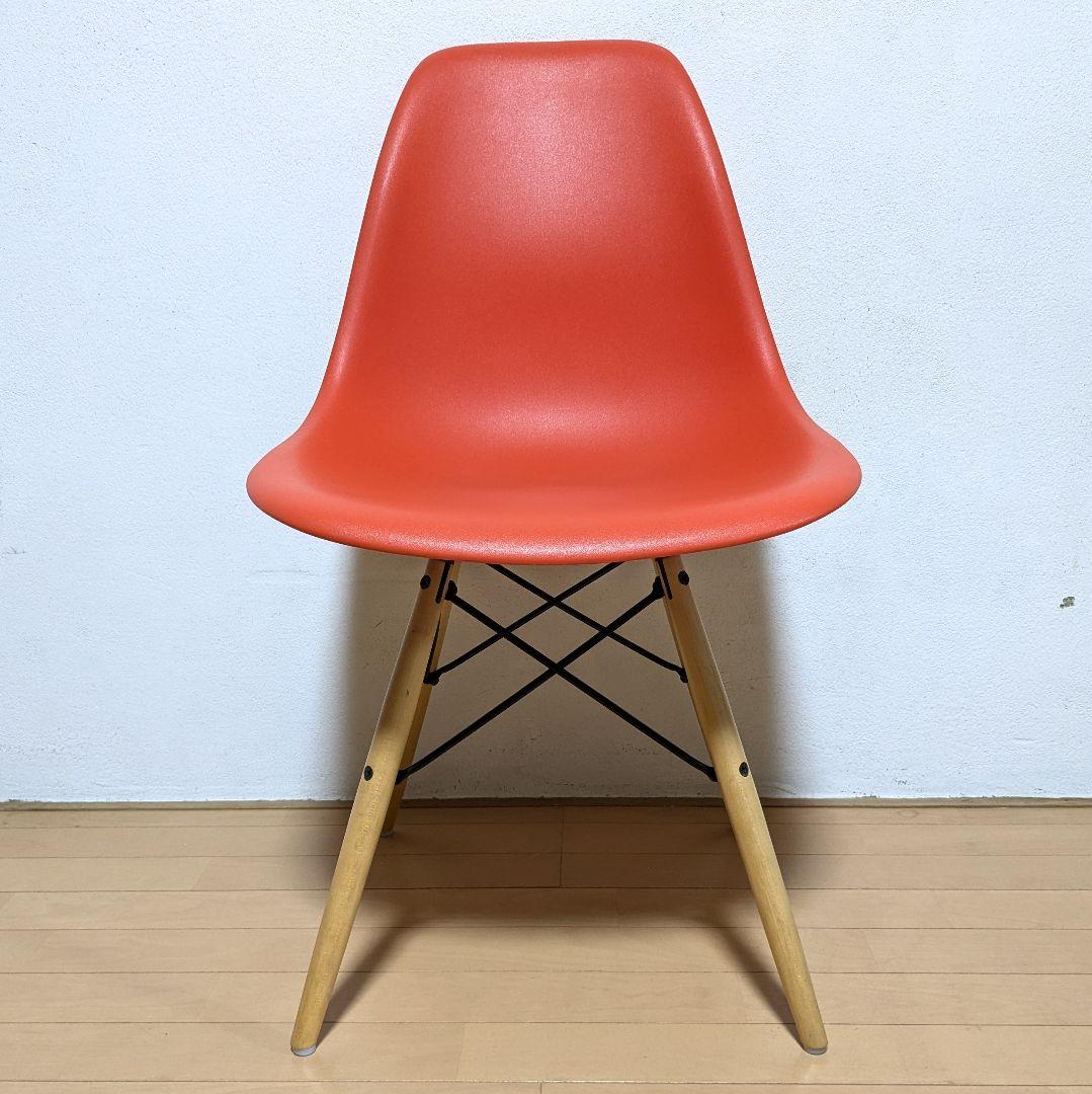 美品 正規品 ハーマンミラー イームズ シェル サイド チェア DSW レッド
