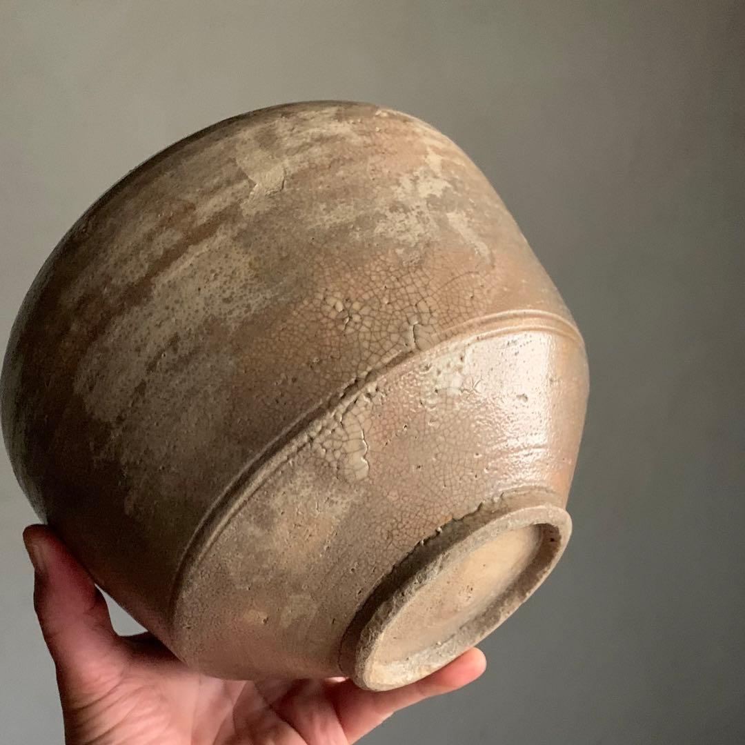 景色豊かな 李朝 壺 朝鮮美術 雨漏り手 古美術 古道具 アンティーク