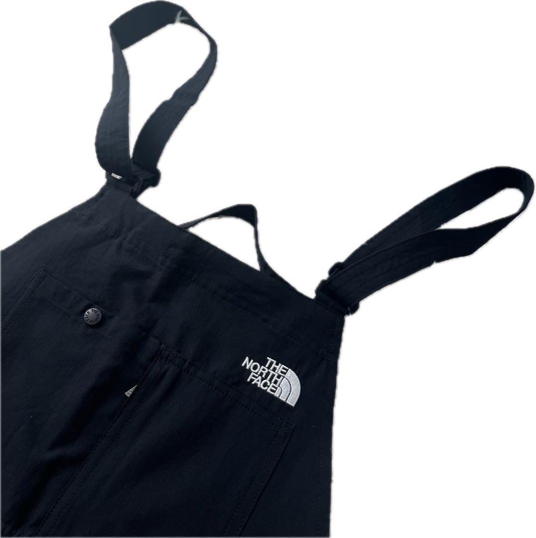 【美品】ザノースフェイス　サロペット　オーバーオール　L　ブラック　アウトドア
