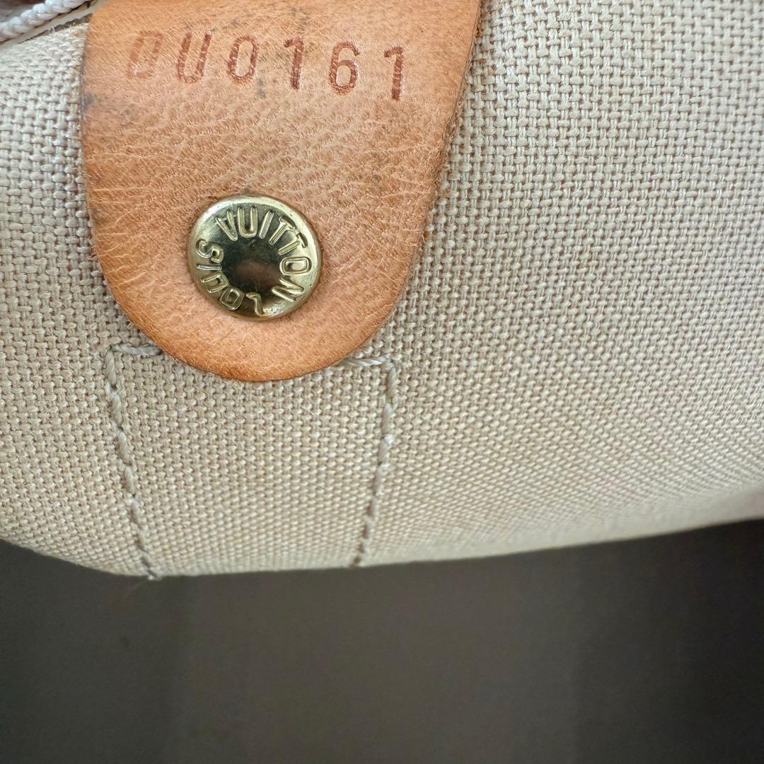 美品 LOUIS VUITTON キーポルバンドリエール 45 ダミエ・アズール