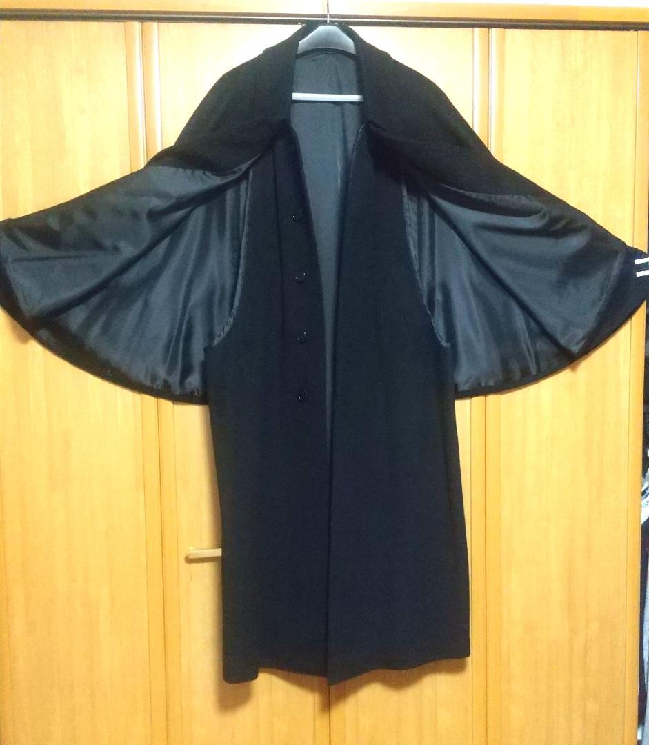 和装 トンビコート カシミヤ20％ メンズLサイズ ブラック