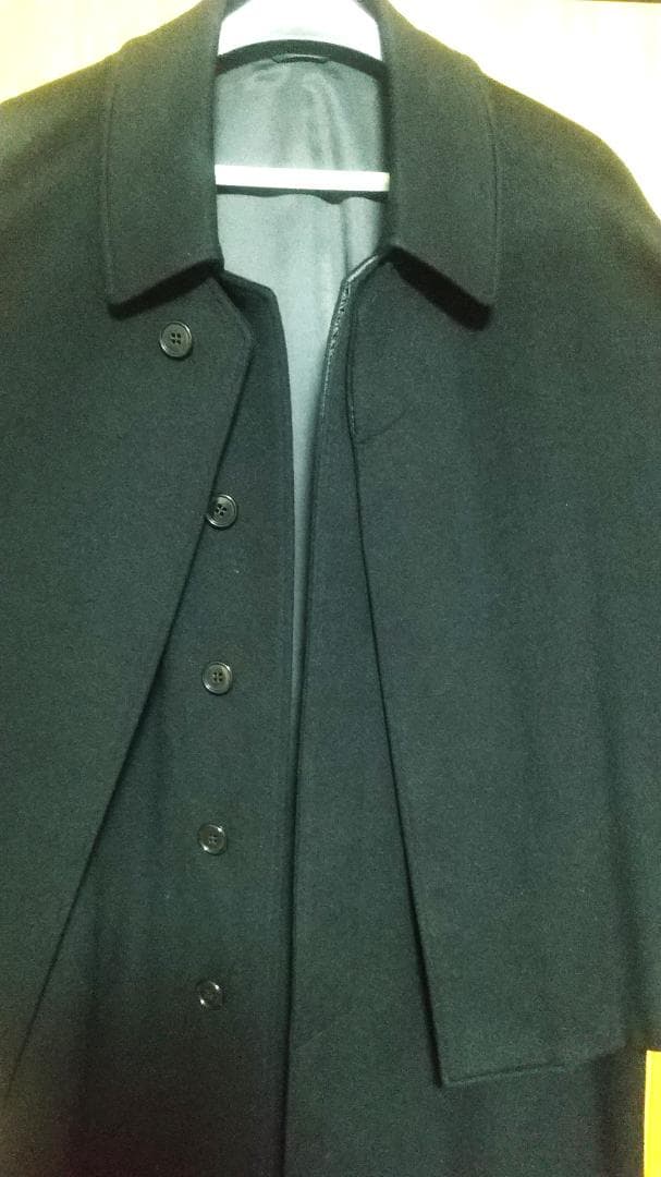 和装 トンビコート カシミヤ20％ メンズLサイズ ブラック