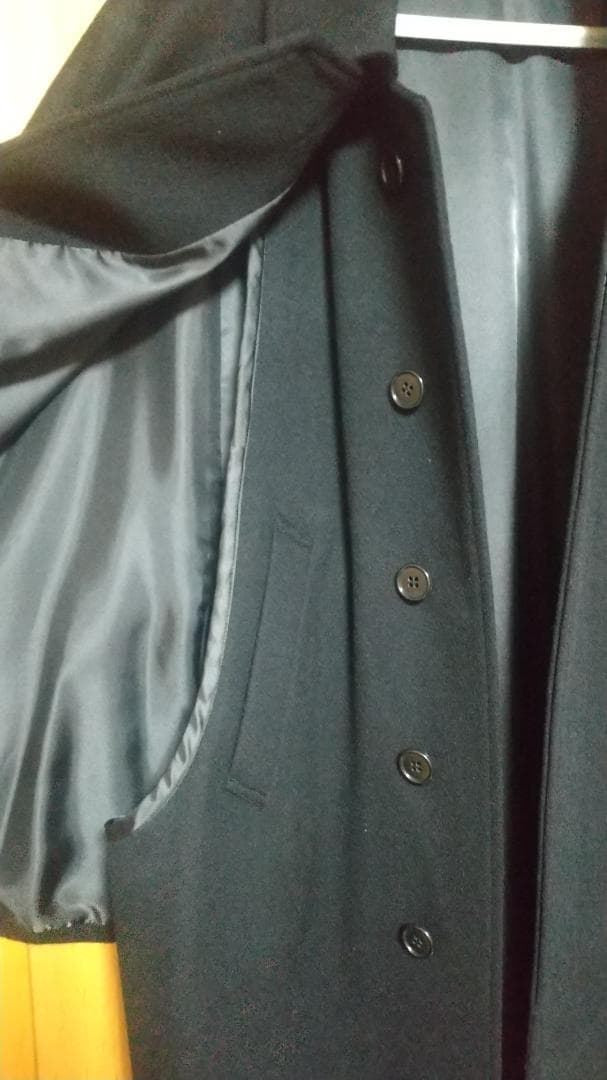 和装 トンビコート カシミヤ20％ メンズLサイズ ブラック