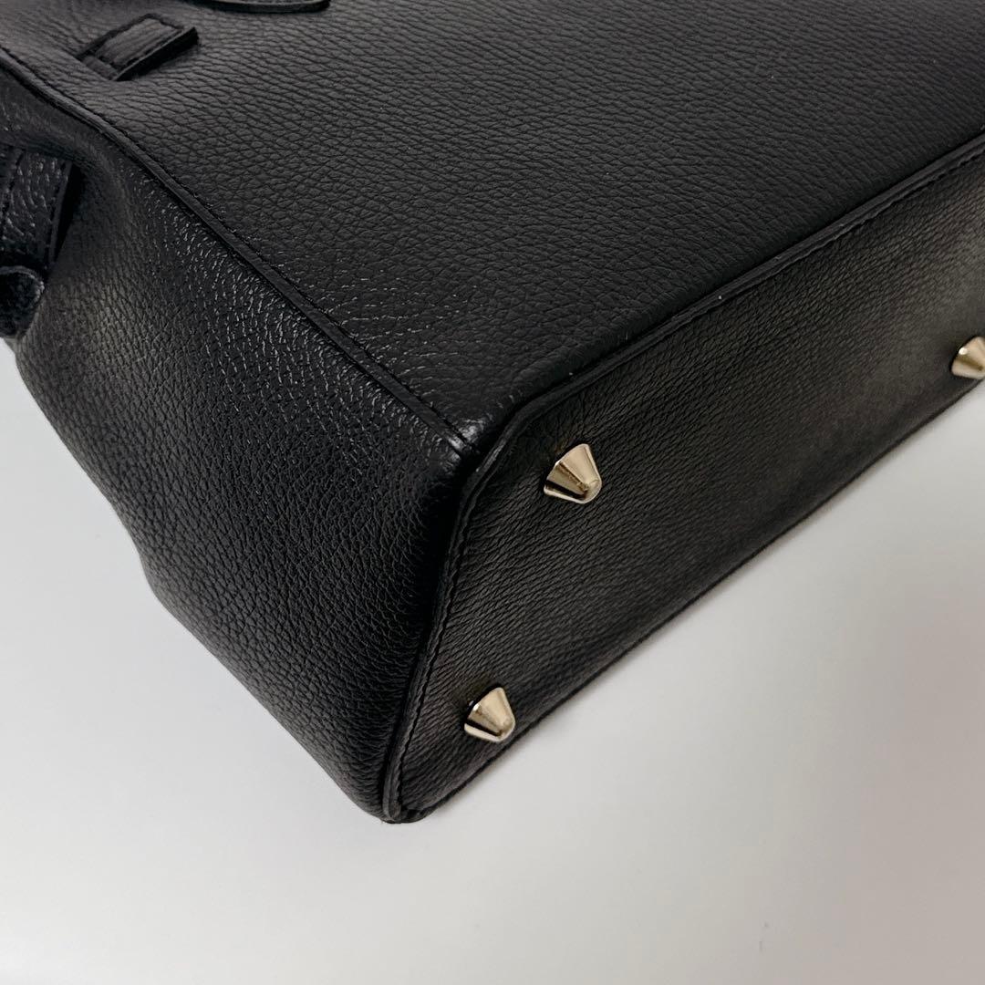 【極美品】AULENTTI トートバッグ　ショルダーバッグ　ベルト　ブラック