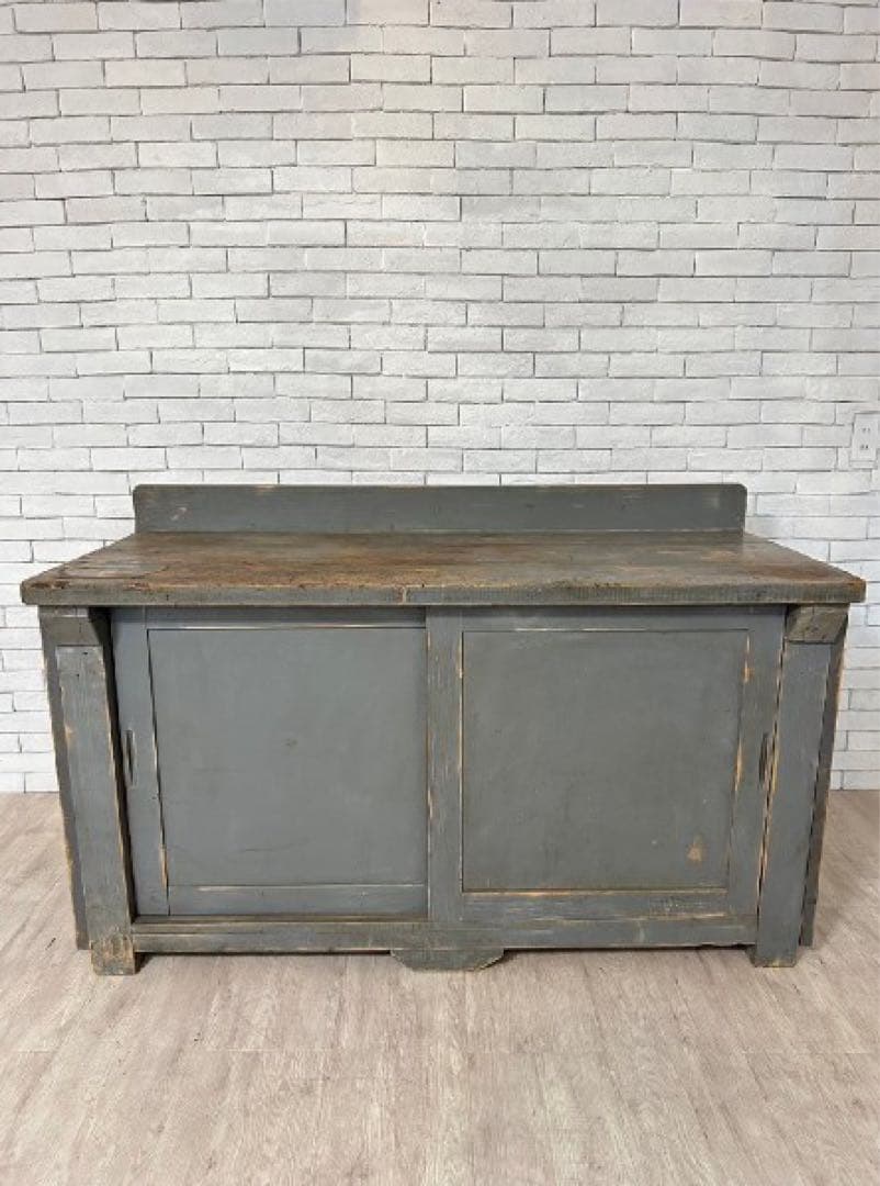 【東京都23区内送料無料】1960年代　フランス製　作業台　キッチン台　陳列棚