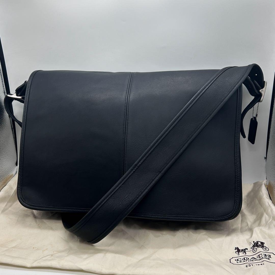 美品✨COACH 5206 ブリーフケース 本革 オールレザー ブラック 黒