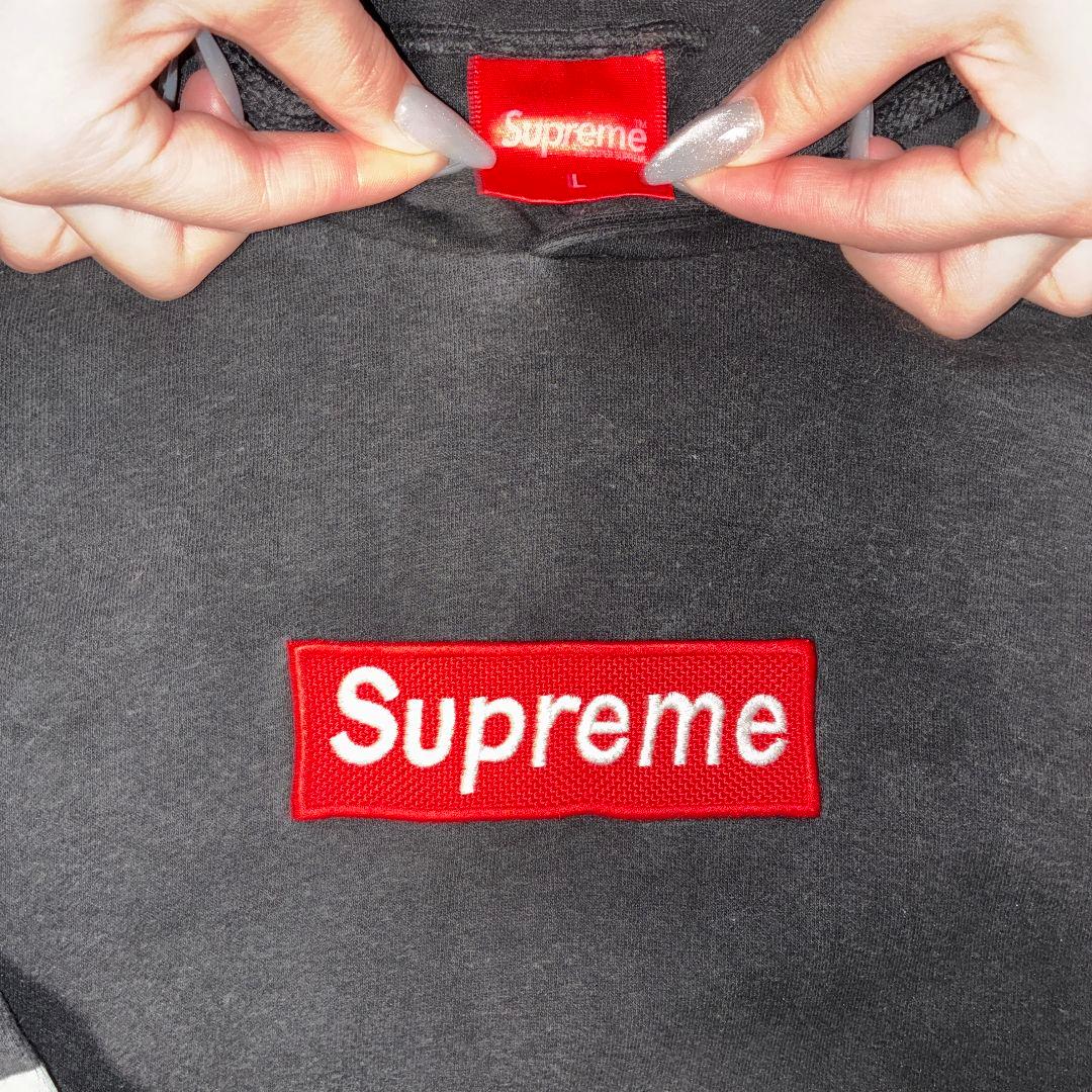 Supreme ブラック パーカー L ストリート　スケーター