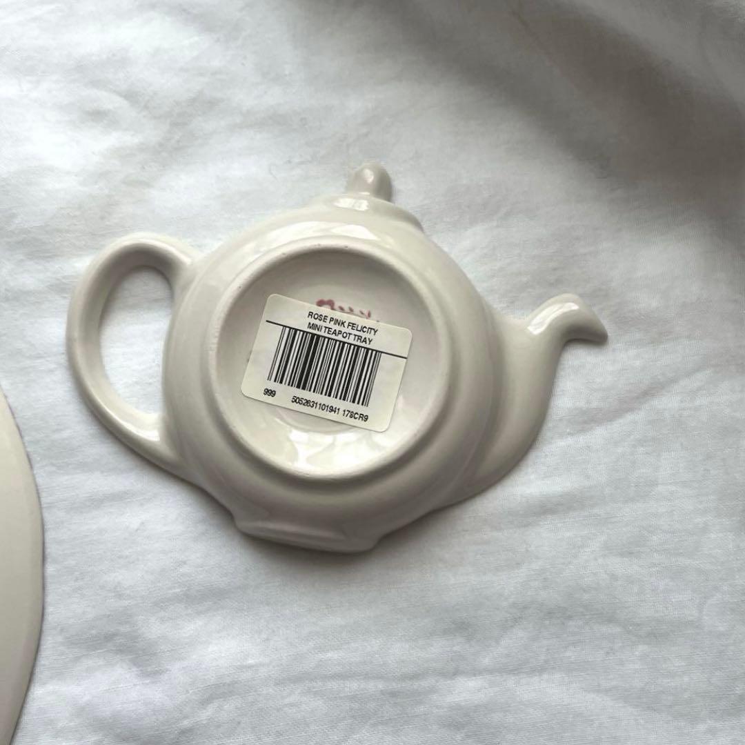 バーレイ　ピンクフェリシティ　ティーポットトレイ　ピンクキャリコ　プレート