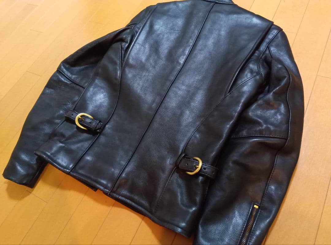 だ*け様 美品VANSONバンソンシングルライダース34黒ブラックTYPEBタイ