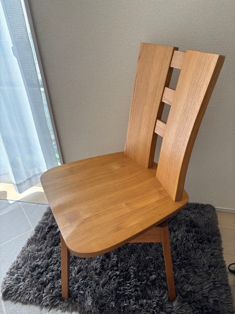 木製ダイニングチェア 3脚セット 回転 ベージュ 値下げ セール