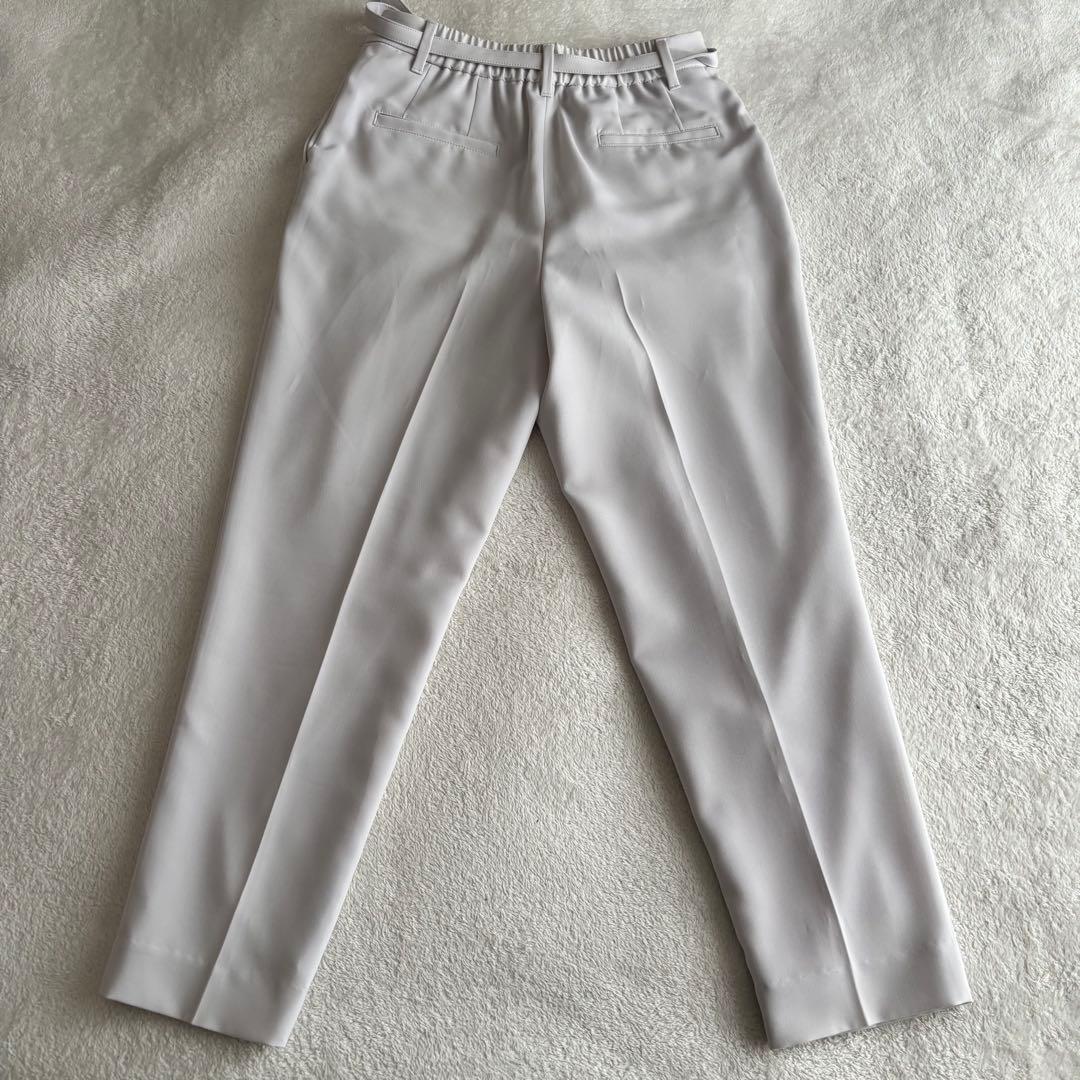 PLST プラステ パンツスーツ ノーカラー ライトグレー Mサイズ