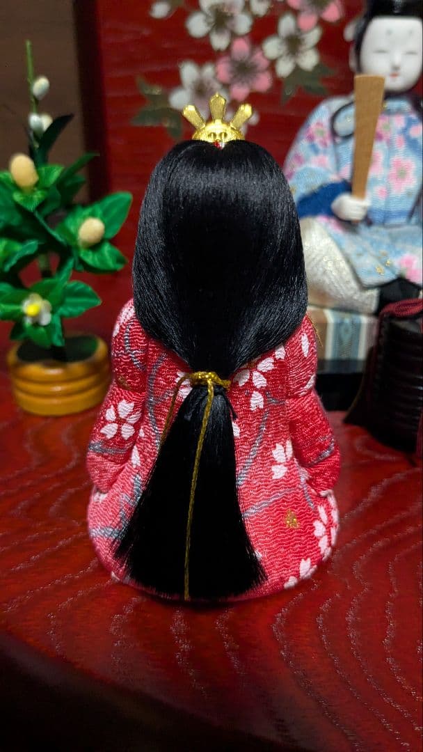 江戸木目込人形お雛様5人飾り