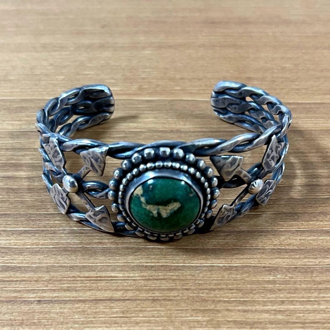 元値16万希少1940'sビンテージ ターコイズ ナバホバングル ナバホ族