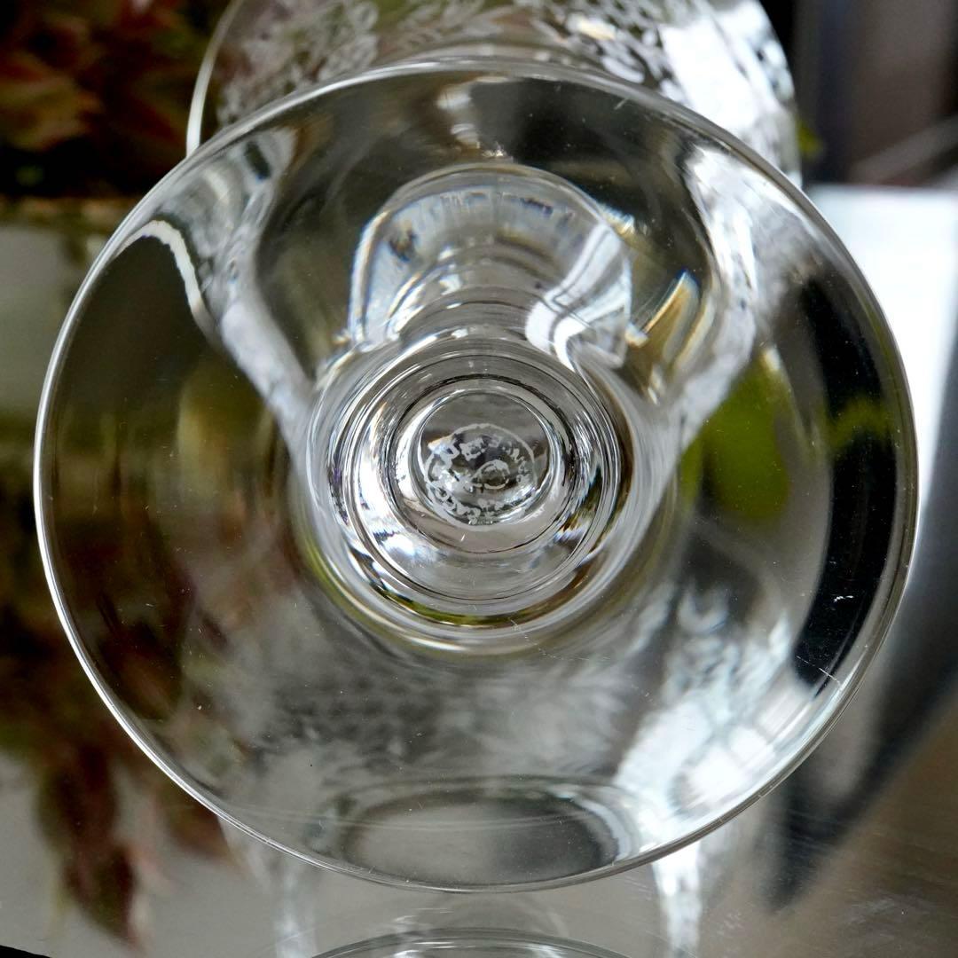 極希少★美品★オールドバカラ★フラワー エッチング★ワイングラス★1脚 B★レア