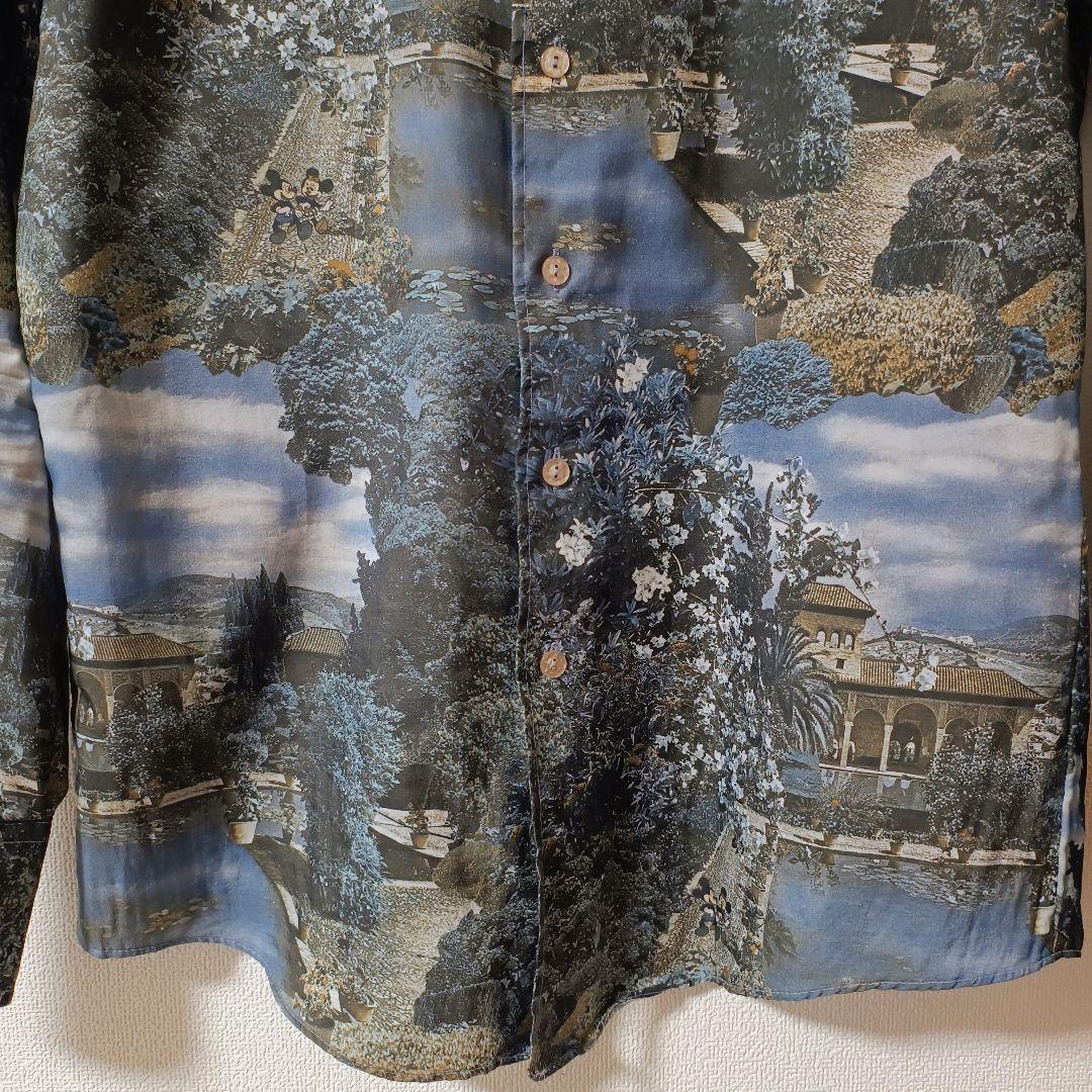 70年代 KENNIGTON ケニントン 隠れミッキー 総柄シャツ Lサイズ