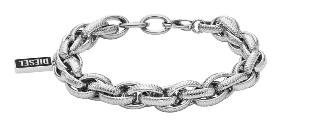 DIESEL チェーンブレスレット シルバー DX151400DJW