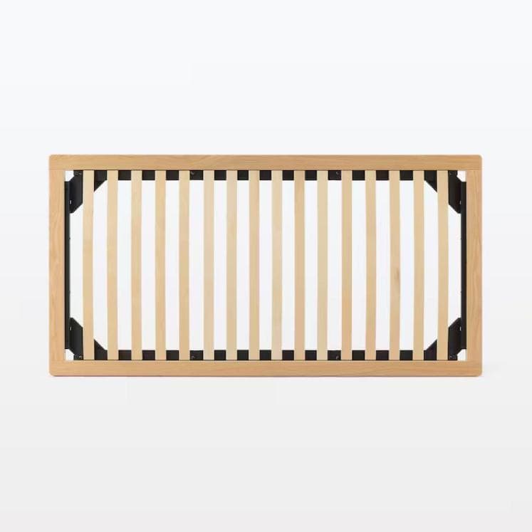 【美品】無印良品 シングルベッドフレーム オーク材 木製脚 帆布収納付き