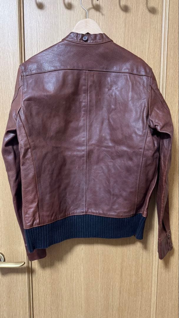 本革　レザーシングルライダース　前田企画室　ギャルソン　L