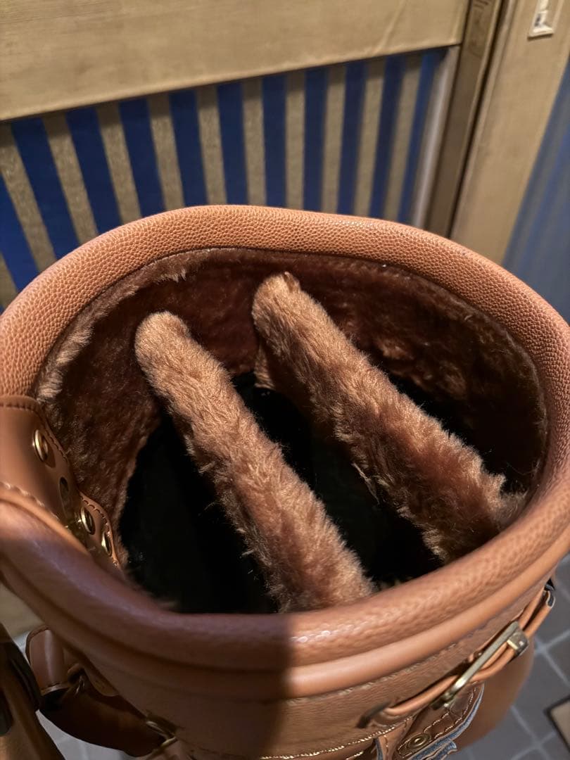 キャメル レザー ゴルフバッグ キャディバッグ