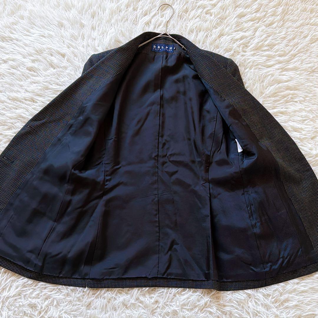 ラルフローレン レディース パンツスーツ セットアップ ドット柄 11号 紺