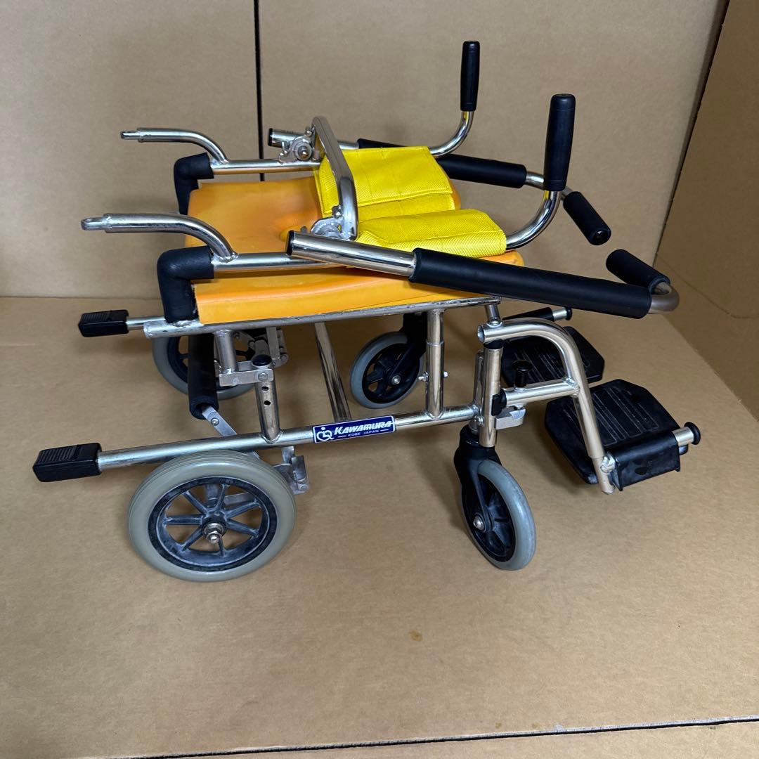 kawamuraサイクル 入浴用車椅子 イエロー　【A-107】