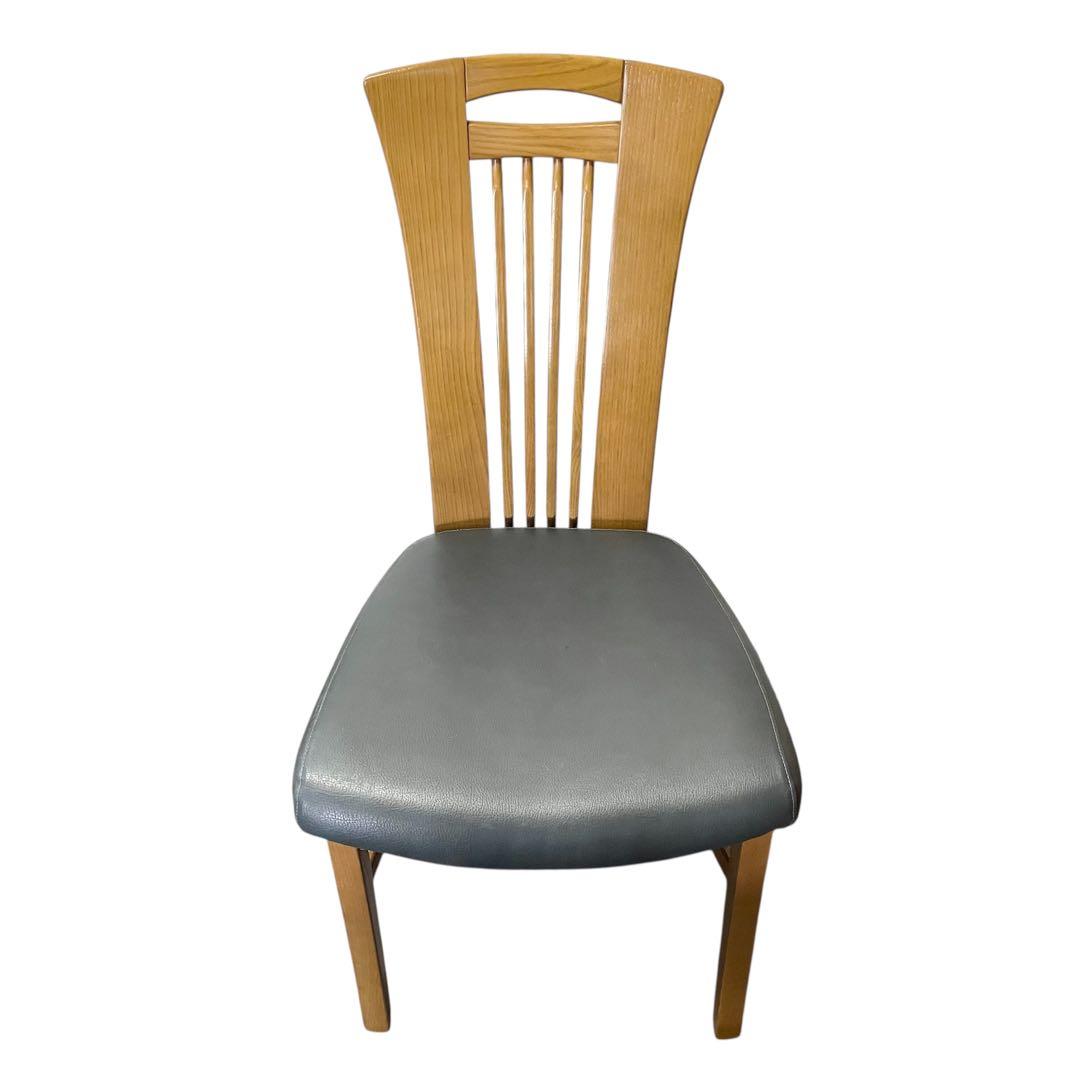 カリモク CD34モデル ダイニングチェア 合成皮革張 オーク材④ F