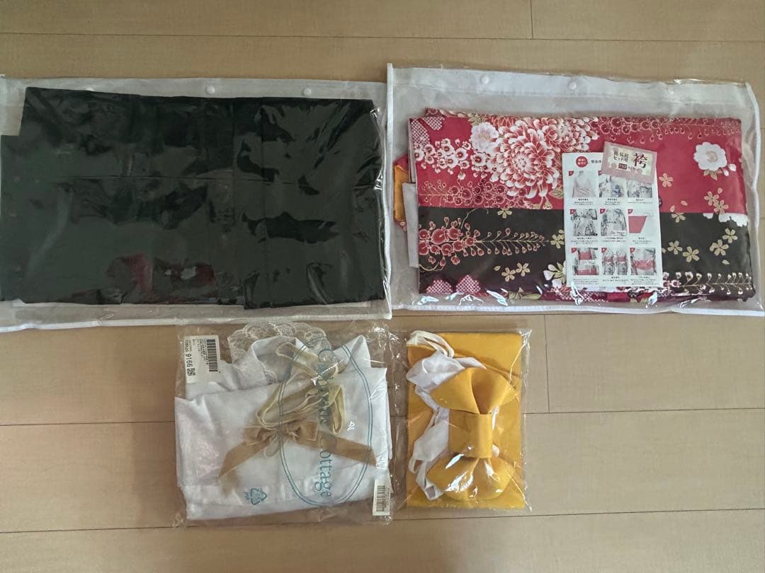 小学校 卒業 簡単着付け袴セット　150cm