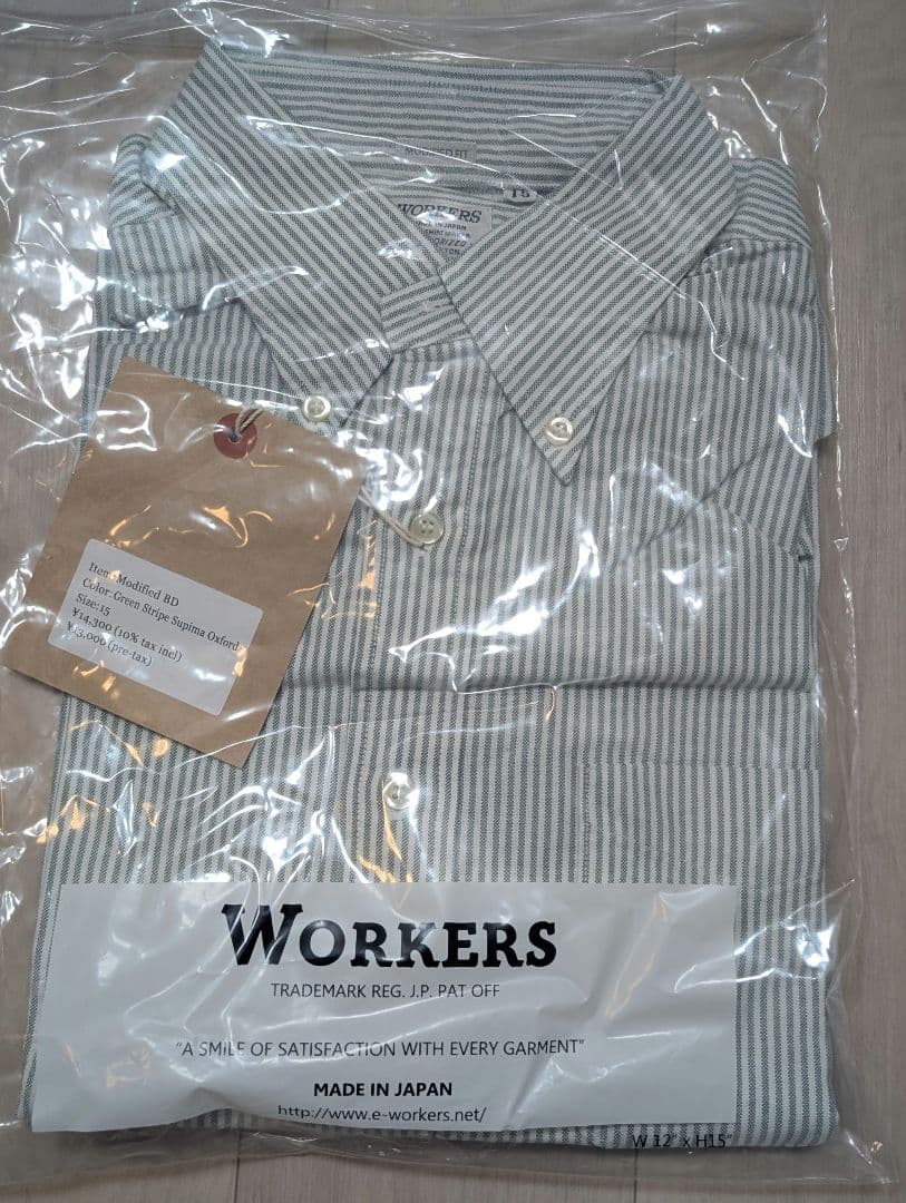 u*a様 WORKERS Modified BD ストライプシャツ M
