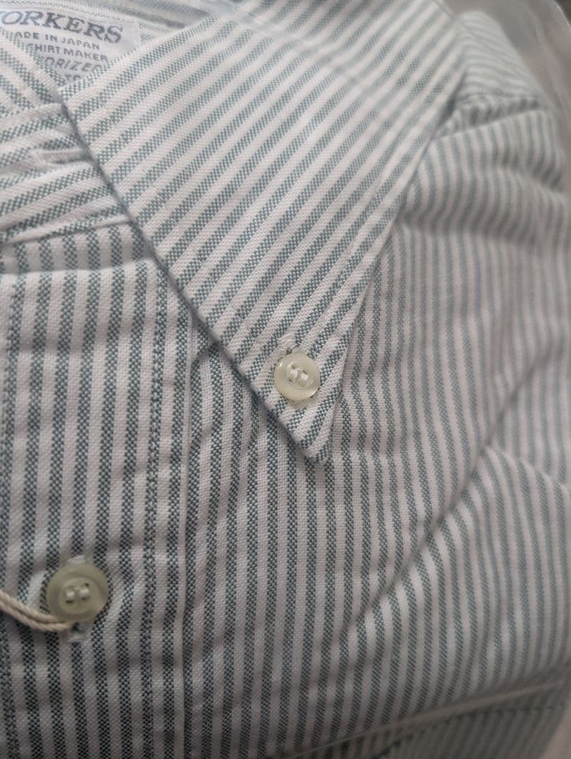 u*a様 WORKERS Modified BD ストライプシャツ M