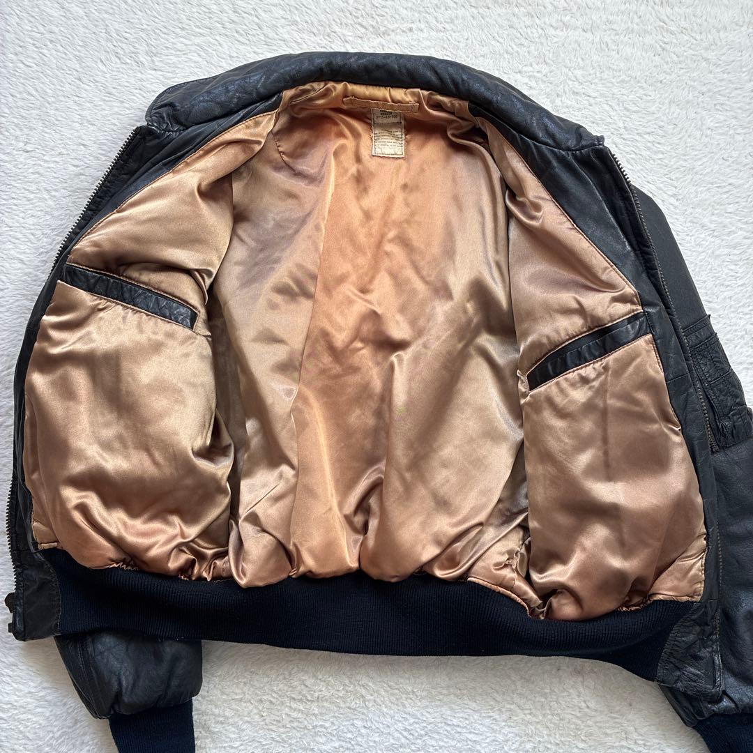 80s CWU-45/P 本革フライトジャケット Mサイズ ブラック