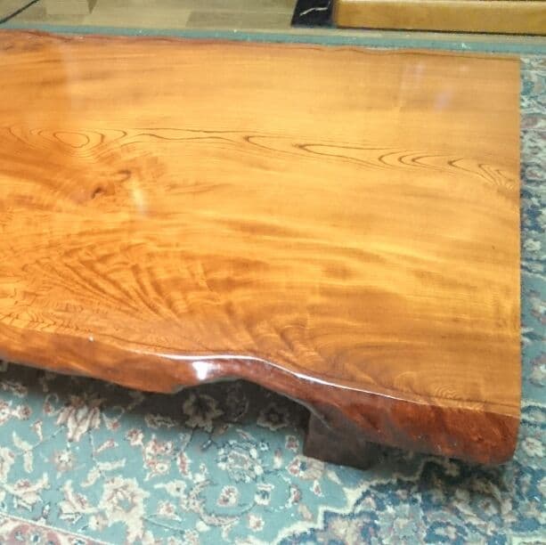 欅 ケヤキ 一本木 座卓 テーブル 厚さ8センチ