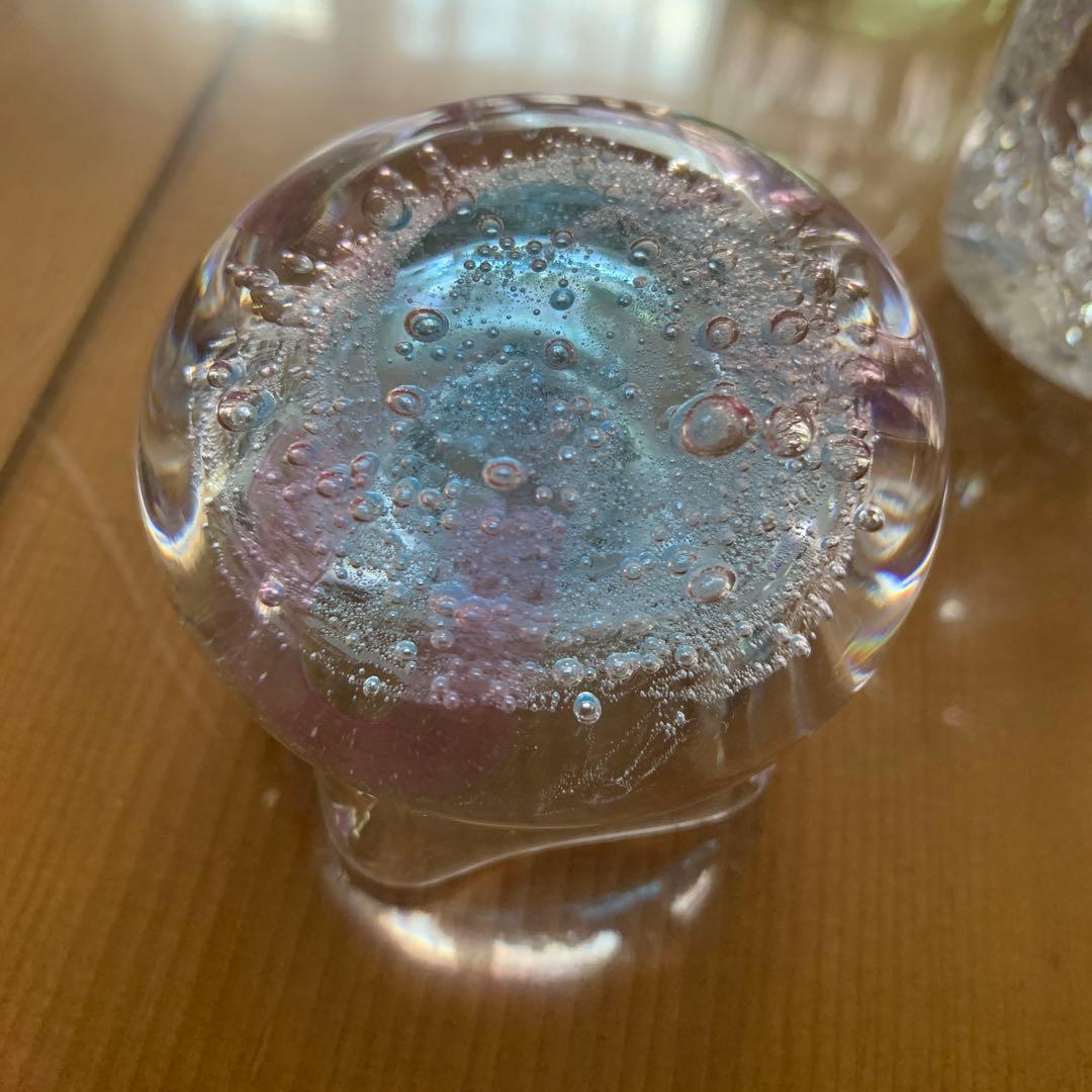 全て作家物　ガラスオブジェ２点と一輪挿し２点　崖の上のポニョ