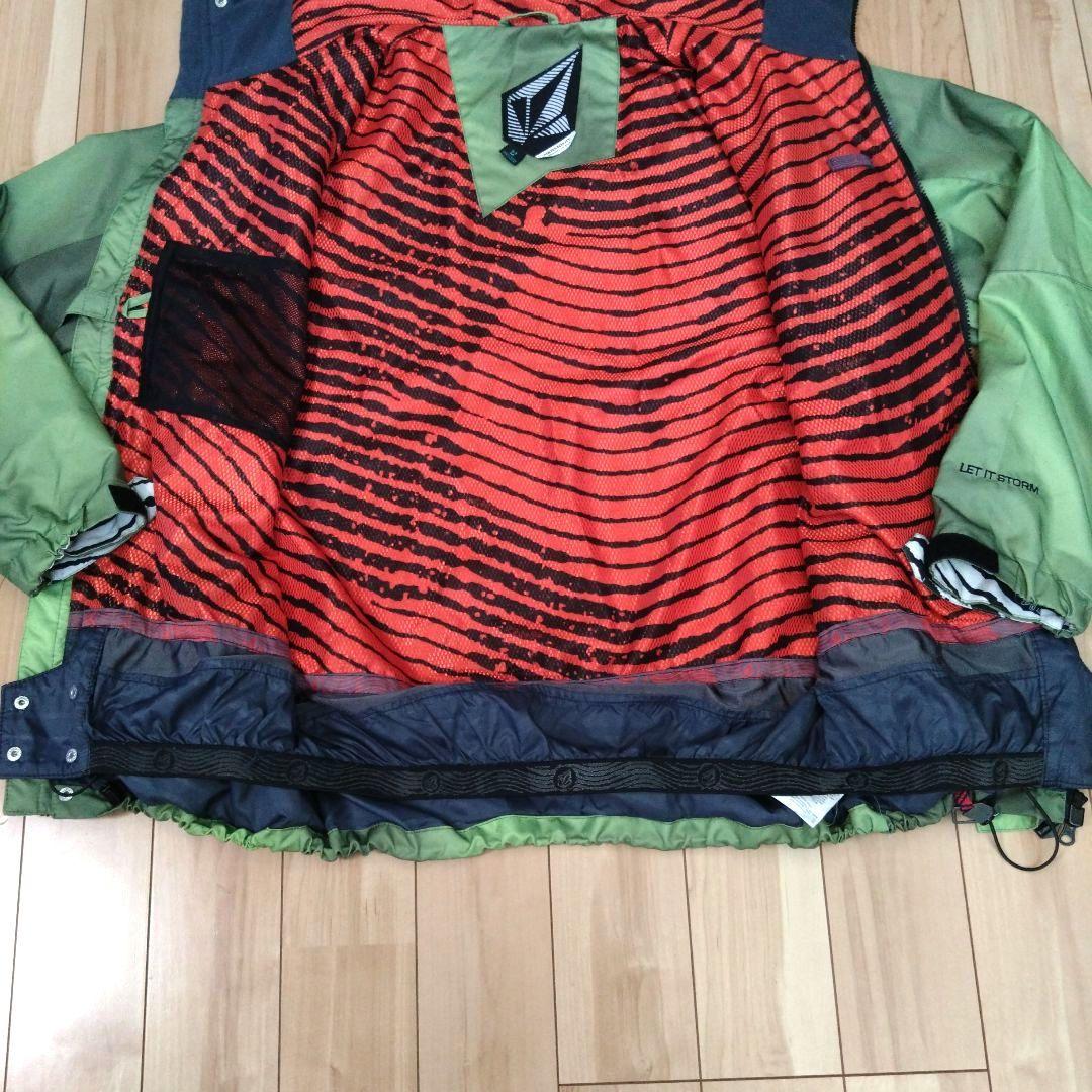 【美品】ボルコム VOLCOM スノーボードウェア ジャケット グリーン M