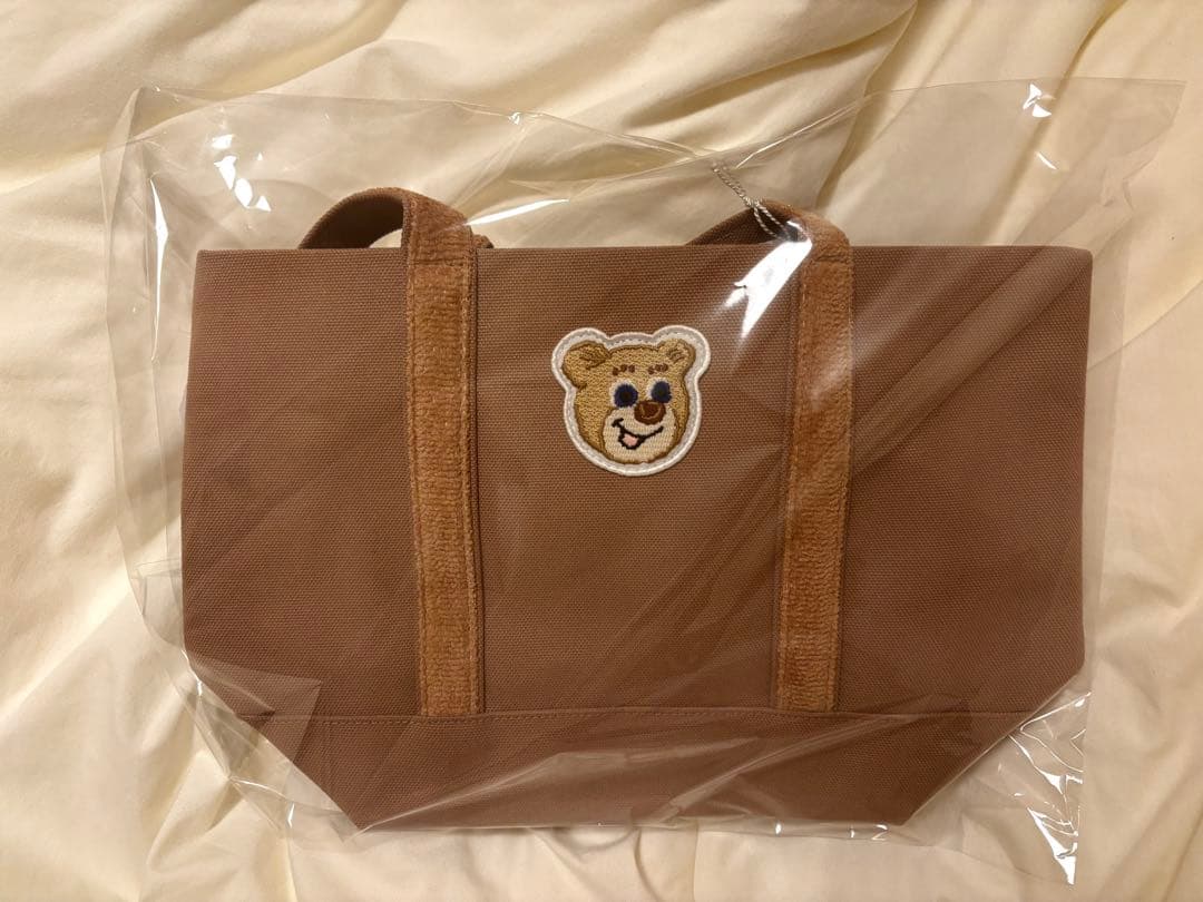 ラブラリーバイフェイラー　オールドテディ　ワッペントートバッグL ベージュ小