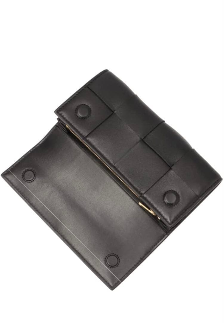 ひ*で様 ボッテガヴェネッタ　長財布　ブランド　革　黒