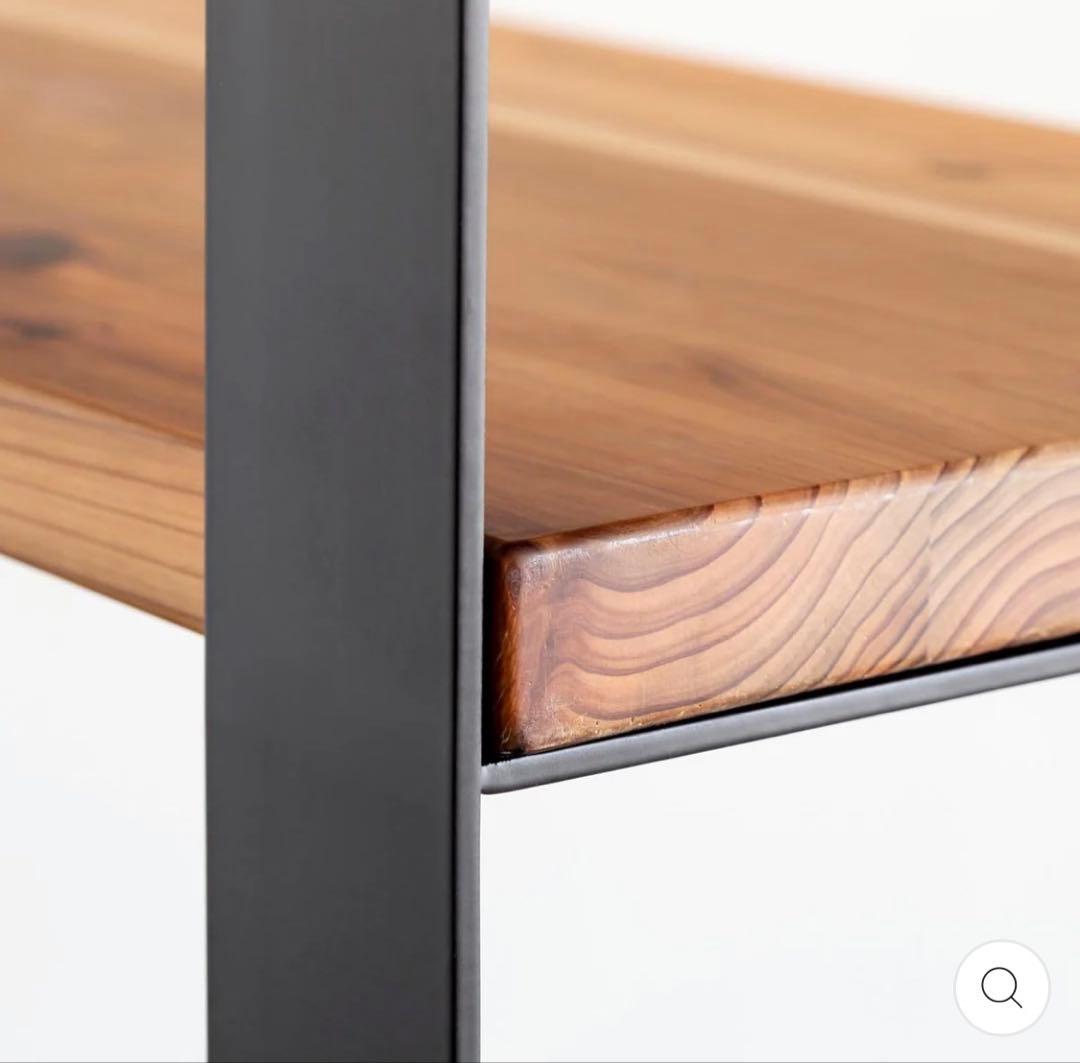 【美品】KANADEMONO THE SHELF 無垢杉ブラックスチール