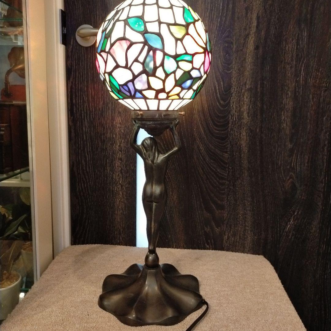 586 ステンドグラス球型フロアスタンド