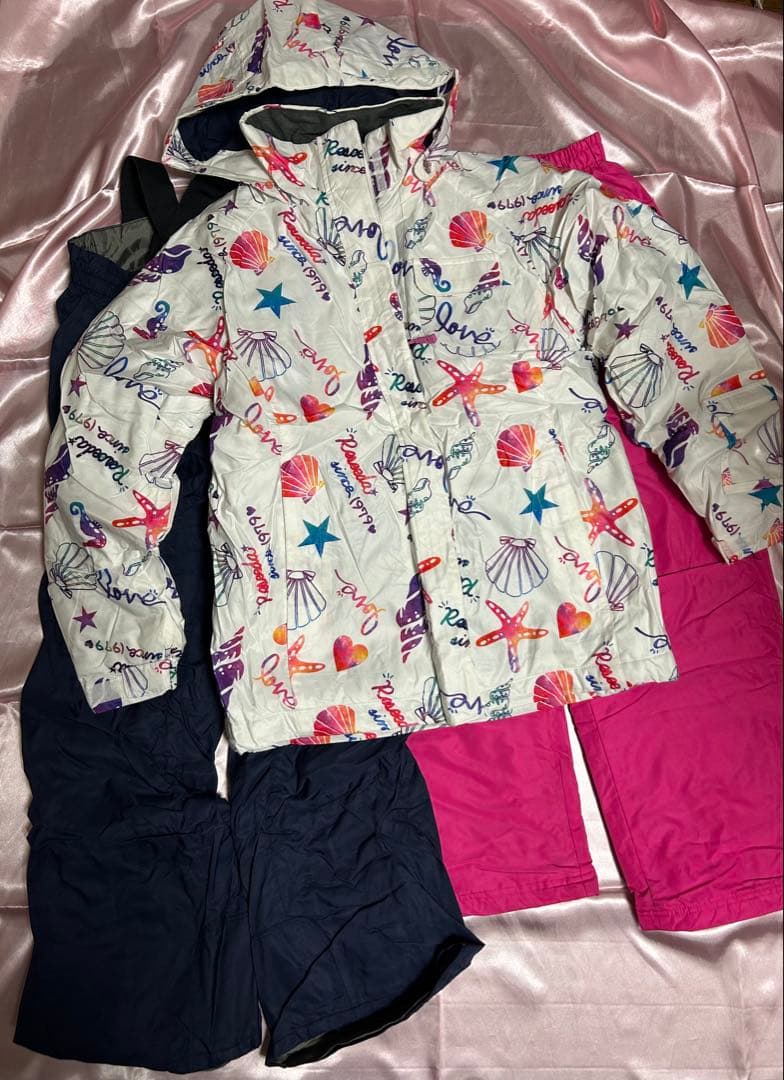 160cm 子ども用　スキー、スノーボードウェアとズボン2着セット