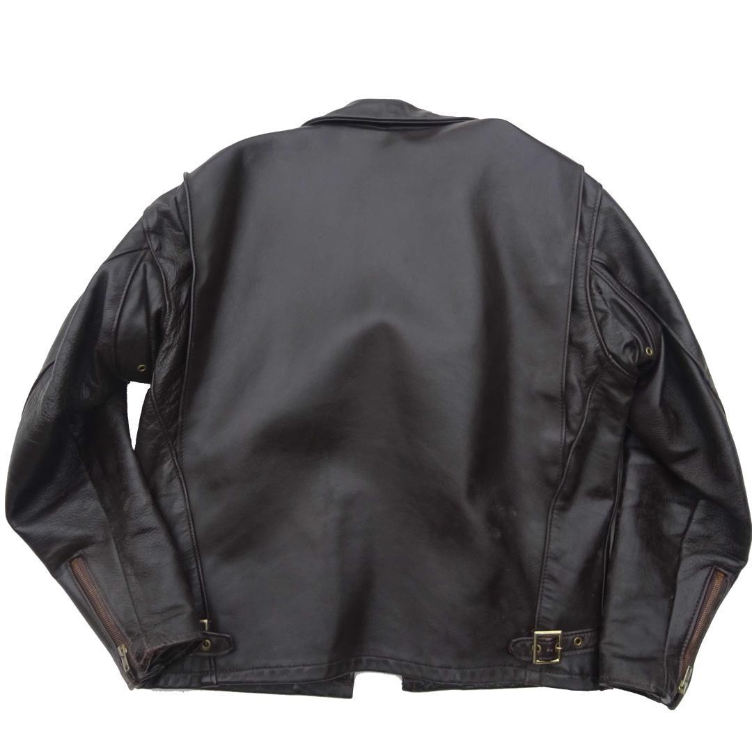 希少Schott ショット652H馬革ホースハイドライダーストラッカー襟付き42