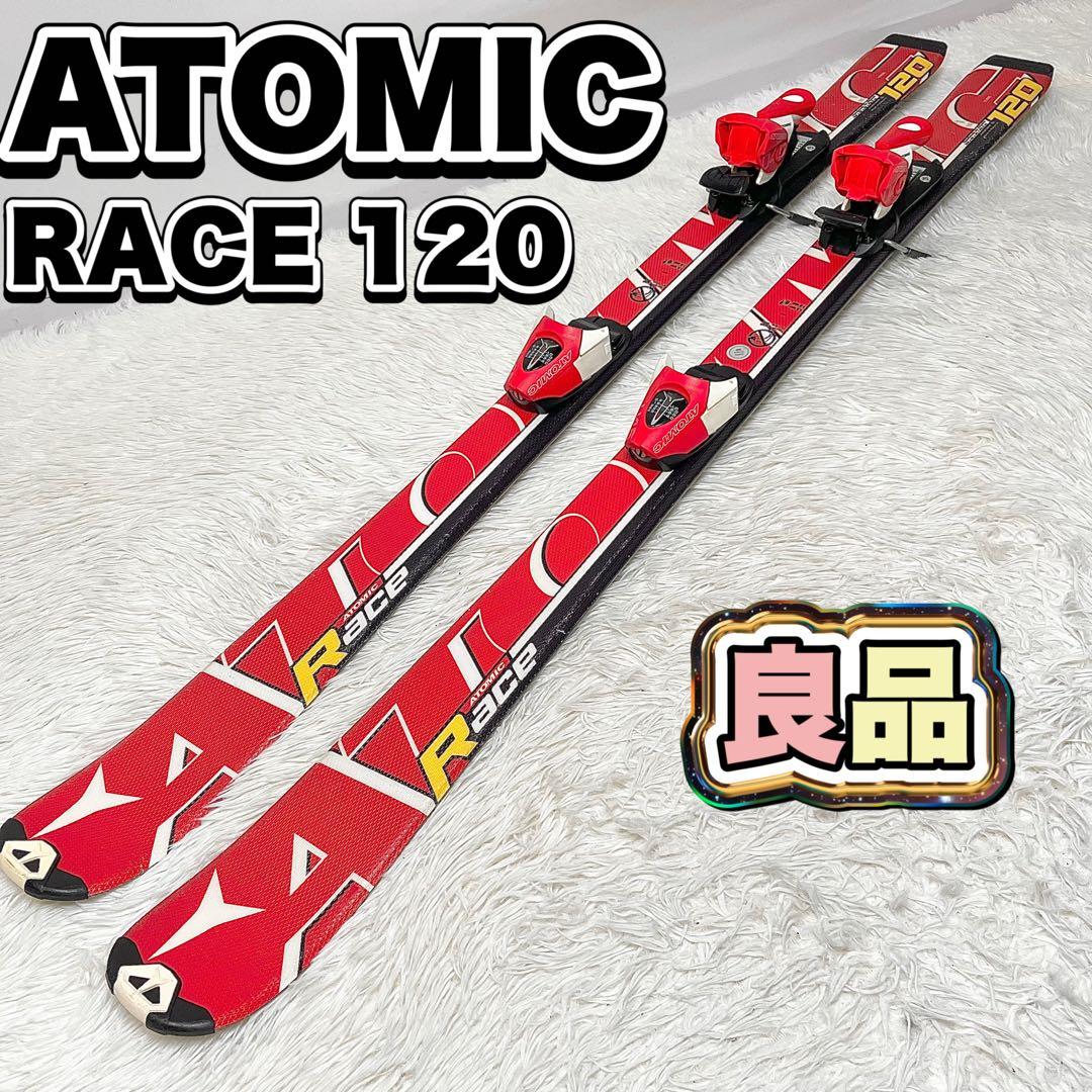【良品】ATOMIC RACE 120 ジュニアスキー板 ビンディング付